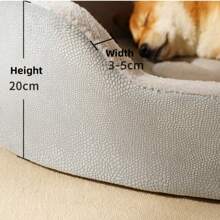1 Pc Universal For All Seasons Pet House , For Small , Medium,Large Pets, Pet Nest Cushion With Removable Inner Pad, Split Lychee Leather Boat Nest