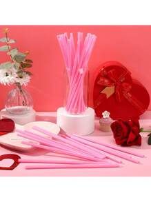 36 pajitas con forma de corazón color rosa, pajitas lindas empacadas individualmente, pajitas rosas adecuadas para cócteles, fiestas de cumpleaños, bodas, regalo de novia para el Día de San Valentín, útiles escolares