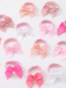 Set de 115 pièces d'accessoires pour cheveux de fille roses, comprenant des chouchous nœud papillon, des pinces à cheveux papillons en fausse perle, des élastiques simples, des chouchous en serviette, des décorations de cheveux princières, sans dommage, accessoires pour cheveux, pinces à griffes
