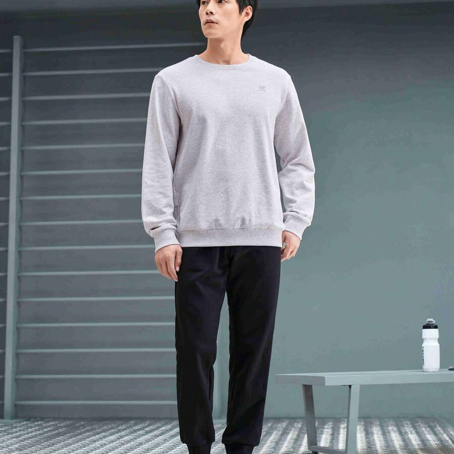 XTEP Pantalones deportivos Nuevos pantalones de entrenamiento integral de punto para hombres, primavera, aptitud 876329630163