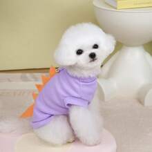 1pc Dinosaur Pet T-Shirt, Breathable Lightweight Comfortable Pullover Clothes For Small Dogs & Cats, Suitable For Spring & Autumn