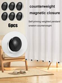 Magnetic Clasps, Magnetic Curtain Tassels, Tablecloth Pendants, Curtain Anti-Wind Pendants, Magnetic, Magnetic Counterweights, Waterproof And Rust-Proof, Shower Curtain Counterweights, Suitable For Curtain Fabrics, Tablecloths - Multicolor - View 2