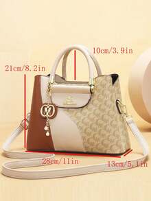 New Fashionable And High-End Three Pieces Set Of Mother And Daughter Bags With Print Women's Handbag - Khaki - View 3