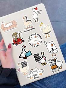 50Pcs Funny Silly Goose Stickers DIY Scrapbook Laptop Water Bottles Computer Phone Guitar Waterproof Decorative Sticker,School Supplies,Back To School