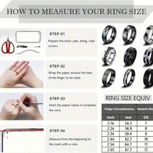 8pcs Men's Stainless Steel Ring Set - Vintage Style, Rotating Fingertip Ring For Anxiety Relief, Wedding And Engagement Rings