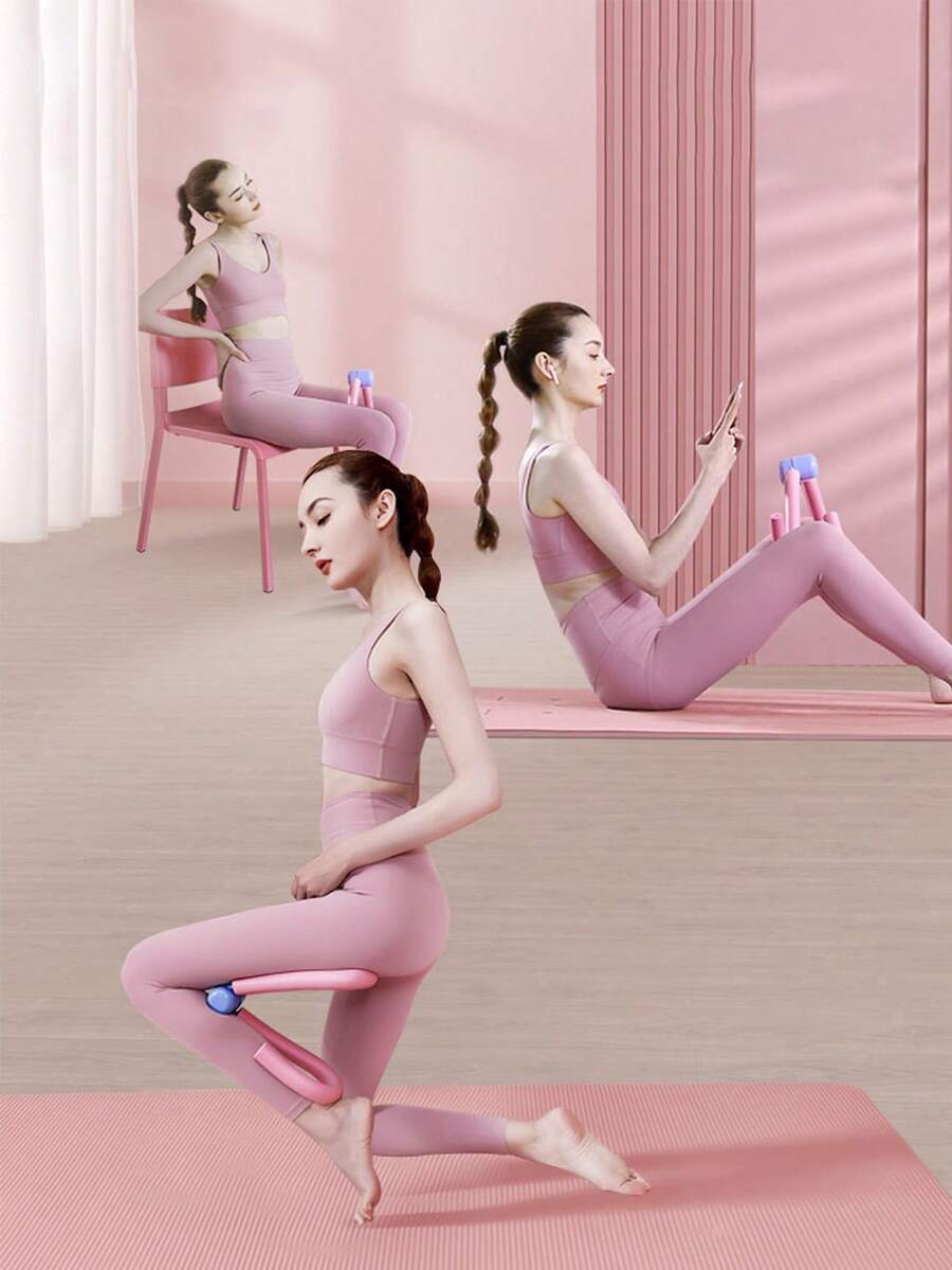 جهاز تجميل الأرداف قطعة واحدة، للياقة البدنية المنزلية، جهاز تدريب رشاقة الساق المتعدد الوظائف على هيئة حرف S ، لتشكيل الجسم ، والضغط على الساقين ، ورفع الأرداف، واليوجا، والرياضة - متعدد الألوان - مشاهدة 1