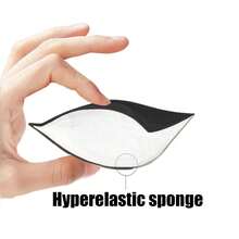 1 Pair Solid Self Adhesive Bra Double Both Sided Sticky Push Up Bra Inserts Reusable Adhesive Ultra Breast Lift Padding Insert - Black - View 6