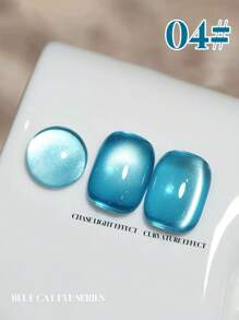6PCS 2025 New Fruit Sea Water Blue-Green Fine Magnetic Powder Cat Eye Gel Nail Polish 12ml, Spring And Summer Ice Transparent Magnetic Nail Art Set, Includes Base Coat And Top Coat, Requires UV Lamp, Holographic Transparent Colors For Work/Commute/Dating, Hot-Selling 6-Color Set, Salon-Grade 28-Day Durability, Internet Celebrity Nail Design.