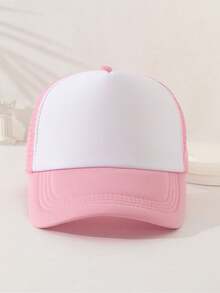 1 chiếc mũ lưỡi trai bóng chày lưới xốp trơn unisex, mũ chống nắng vui nhộn dùng hàng ngày, hoạt động ngoài trời, du lịch, đi bộ đường dài, bãi biển - màu đen - Xem 3