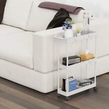 Multi - Layer 360 °   Rotating Storage Cart In ABS - Space - Saving, For Dorms & Kitchen,Bathroom,Non-Slip And Durable