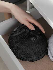 1pc Giraffe Design Laundry Basket, Home Dirty Clothes Storage Basket, Bathroom Cartoon Dirty Clothes Organizer - White - View 11