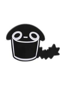 1pc Creative Animal Series Brooch, Cute Black Cat Shape Metal Badge Accessory