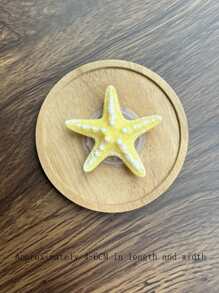 1 pieza Soporte plegable de resina colorida en forma de estrella de mar para teléfono de escritorio, compatible con iPhone y Android, regalo para cumpleaños, familia, amigos, accesorio de teléfono con agarre de empuje y tracción para vacaciones de verano