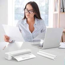 4 Rollos de papel térmico A4 de secado rápido de 8,27"x11,69" tamaño carta, para impresora portátil, compatible con Gloryang y JADENS PD-A4 Impresora térmica - Multicolor - Ver 8