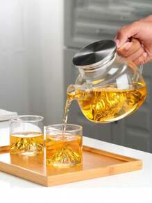 1 Set 2025 Heat Resistant Glass Teapot Set, 1 Teapot And 4 Teacups, Household Tea Set, Office Tea Kettle Back To School