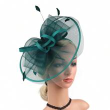 1 pieza Sombrero de tocado vintage estilo Y2K, accesorio de cabello dorado para Kentucky, sombrero de almohada para iglesia, accesorio de cabeza dorado para mujer para cóctel, boda, té, fiesta, regreso a la escuela, útiles escolares, regalos