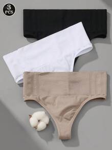 VKME 3 Pezzi Set di Mutandine a Vita Alta Senza Cuciture in Maglia