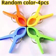 4/8pcs Large Beach Towel Clip - Durable Plastic, Suitable For Pool And Lawn Chairs, Securely Holds Oversized Adult Towels, Practical Hooks - Multicolor - View 11