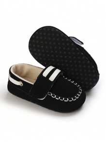 New Style 0-18 Months Infant Shoes, PU Upper Cloth Bottom Shoes, Soft Sole Sports Shoes, Casual Walking Shoes, Slip-On Loafers