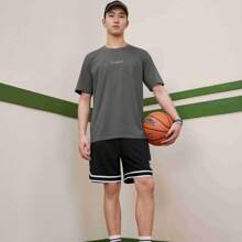 XTEP Polo Camiseta de entrenamiento de manga corta con cuello para hombre, de verano, para fitness y deportes 876229010004