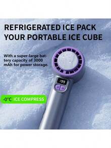 3000mAh Lithium Battery, Ice Pack Small Fan, Handheld Mini Desktop Fan, 199 Speed Cooling High-Speed Fan, Portable Fan, Outdoor Fan - Multicolor - View 6