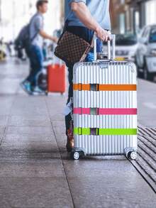 Luggage Straps, Durable Suitcase Belt Straps, Adjustable Bag Straps For Secure Luggage Wrapping, Heavy-Duty Buckle Straps For Travel, Luggage Belts,Practical Luggage Binding Strap,Anti-Explosion Binding Strap For Outing Luggage Packing Strap Travel Bag Holder Strap For Travel Flight Business Trip Holiday For Suitcase Backpack Bag For School School Accessories School Stuff - Multicolor - View 3