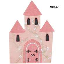 20pcs Princess Castle Paper Napkins, Princess Castle Party Napkins, Queen Birthday Napkins, Girls Birthday Party Napkins, Princess Party Supplies, Theme Party Decorations, Adult Gift Wedding Birthday Bachelorette Shower Party Decorations - Multicolor - View 7