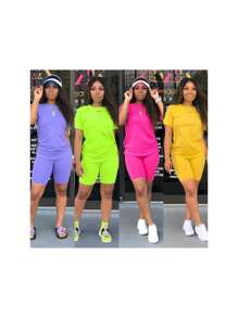 Custom Outfits Women T Shirt And Short Sets Summer 2