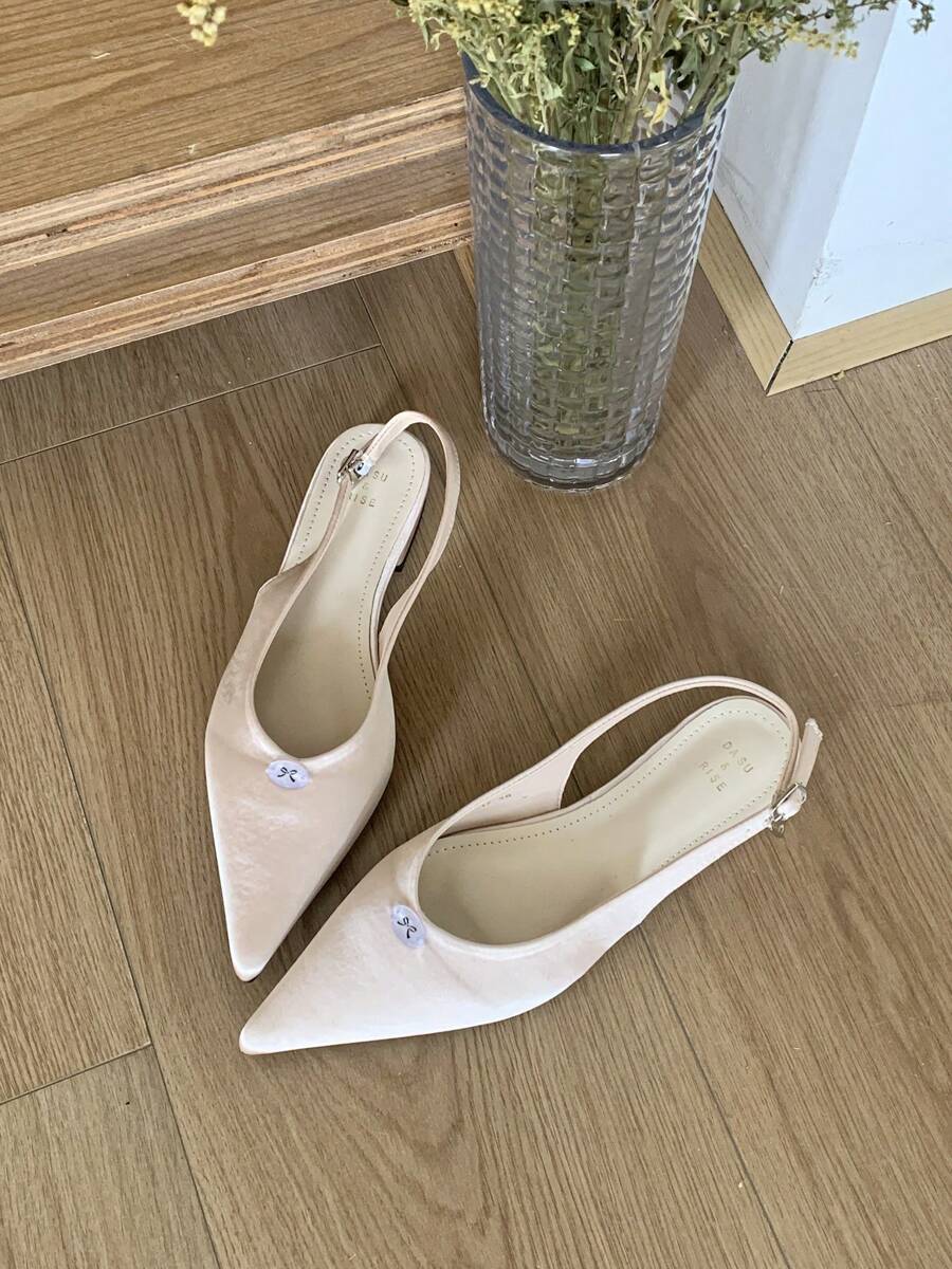 1 Paar elegante einfarbige modische süße Schleifensandalen aus Stoff, geeignet für Party, Hochzeit, Büro, Frühling/Sommer