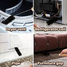 1 件套烘干机通风口清洁套装 干衣机绒毛刷 通风口清洁器 家庭必需品 长款柔性冰箱线圈刷 吸尘器刷 家用清洁产品、厨房、浴室、家居、家居用品 - 彩色 - 查看 7