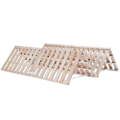 LYHO すのこベッド 折りたたみベッド 4つ折り 湿気/カビ対策 耐荷重200kg 天然桐 四つ折り ベッドフレーム 木製 一人暮らし