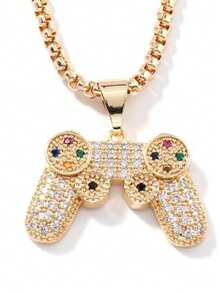 1pc Stainless Steel Gaming Controller Necklace, Fashion Jewelry Gift For Men, Party Present, Valentine's Day - Necklace - View 5