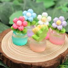 5/6pcs Resin Potted Flower Statues & Funny Poop Decor, Suitable For Desktop & Car Decoration