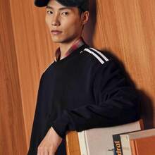 XTEP Conjunto deportivo unisex, nuevo artículo de otoño, sudadera de punto de manga larga informal, pantalón de chándal de punto - Negro verdadero - Ver 3