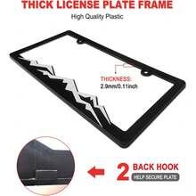 2 Peças Moldura de Placa de Licença com Relevo 3D de Montanha Nevada, Inclui Conjunto de Parafusos, Adequado para EUA/México/Canadá, Decoração de Carro, Acessórios Automotivos, Viagem de Carro, Peças de Carro Estilo Oeste, Acessórios de Carro Pretos, Peças de SUV, Peças de Caminhão, Suprimentos Automotivos - Montanha nevada - Visão 7