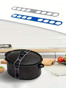 1/3 Pcs Adjustable Silicone Stretch Lid, Reusable Waterproof Sealing Band, Non-Slip Kitchen Cover Strap Fits Pot, Crockpot Lid, Suitable For Various Pot Sizes, Great For Home Use - Multicolor - View 10