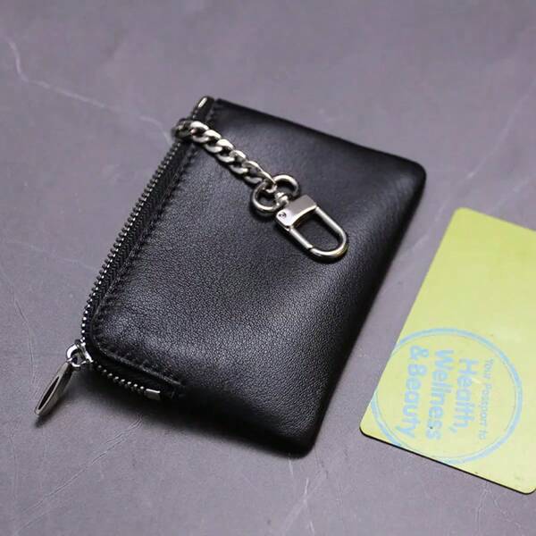 Minimalist Multifunctional Soft Leather Mini Ultra-Thin Card Holder Coin Purse Key Case Small Zipper Wallet For Men And Women For Women Travel Wallet Coin Wallet Wallet Mini Wallet Purse Wallet