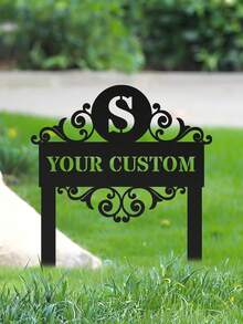 1pc Customizable Garden Sign With Post - Personalized House Number And Address Plaque, Fence, Yard, Lawn Art Decor, Weatherproof Metal Outdoor House Number Plate, Suitable For Yard, Garden, Birthday, Anniversary, Father's Day, Mother's Day, Thanksgiving, Wedding, Ideal Gift For Family And Friends - Multicolor - View 7