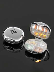 Caja de medicinas portátil, dividida en compartimentos, independiente con tapas, cajas de medicamentos envasados, productos de salud portátiles de siete días, caja de almacenamiento sellada y a prueba de humedad