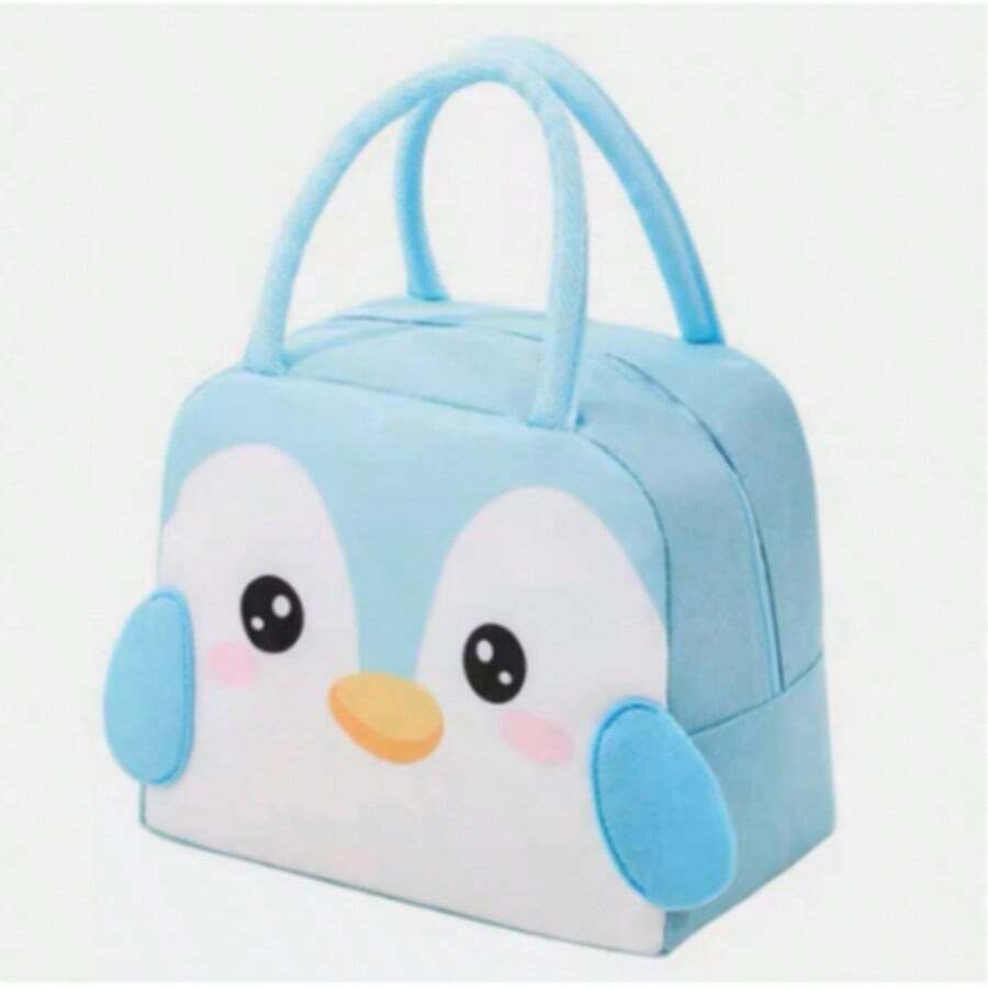 Thermal Lunch Bag With Animal Design For School Boy And Girl - chim cánh cụt - Xem 1