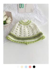 1pc Colorful Flower Knitted Bucket Hat, Lightweight, Breathable, Suitable For Women, Summer, Beach, Sun Protection - Straw Hat - View 15