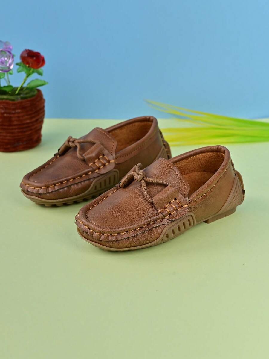 1 par de zapatos escolares para niños de suela de goma sólida, transpirables, suaves y antideslizantes