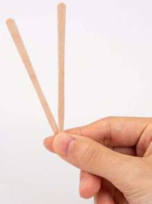 100 palitos de cera de madera - Palitos pequeños para depilación corporal de cejas, labios y nariz, utilizados para la depilación y el suavizado de la piel, hidroterápia profesional y uso doméstico, artículos de viaje de salón de belleza, productos y accesorios para el cabello