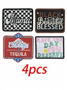 Mixed Design Iron-On Patches For Trucker Hats, Mama Patch, Western Patch, 'SAVE WATER DRINK BEER' Patch, Fun Ironing/Sewing Embroidery Patch, Suitable For Truck Hat, Backpack And Clothing DIY Decoration