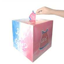 41pcs Gender Reveal Voting Box, Gender Reveal Party Supplies, Surprise Box, Gender Reveal Cards, Voting Box