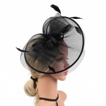 1 pieza Sombrero de tocado vintage estilo Y2K, accesorio de cabello dorado para Kentucky, sombrero de almohada para iglesia, accesorio de cabeza dorado para mujer para cóctel, boda, té, fiesta, regreso a la escuela, útiles escolares, regalos