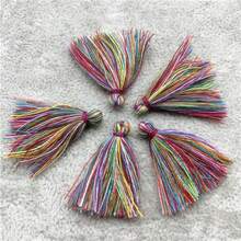 30 piezas de borlas de algodón de 3 cm de largo, adornos de flecos de algodón para coser, cortinas, accesorios, manualidades, decoración del hogar, bodas - Elige colores - Ver 18