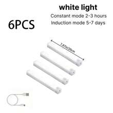 Kexinlighting Kexinlighting 4/6PCS LED Motion Sensor Lights - Built-In 400mah Rechargeable Battery Wireless Charging, Magnetic Base Suitable For Kitchen, Cabinets, Stairs And Wardrobes