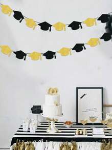 Graduation Decorations Class Of 2025 Graduation Banner Glitter Congrats Grad Cap Banner For Grad Party Decorations 2025