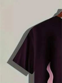 YXTEE Men's Casual T-Shirt - 3D Print Anime Cat Design, Polyester Short Sleeve, Stretchy, Machine Washable